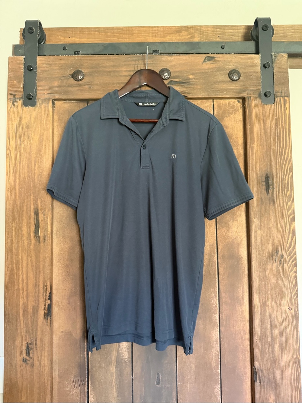 Travis Mathew Slate Blue Short-Sleeve Polo